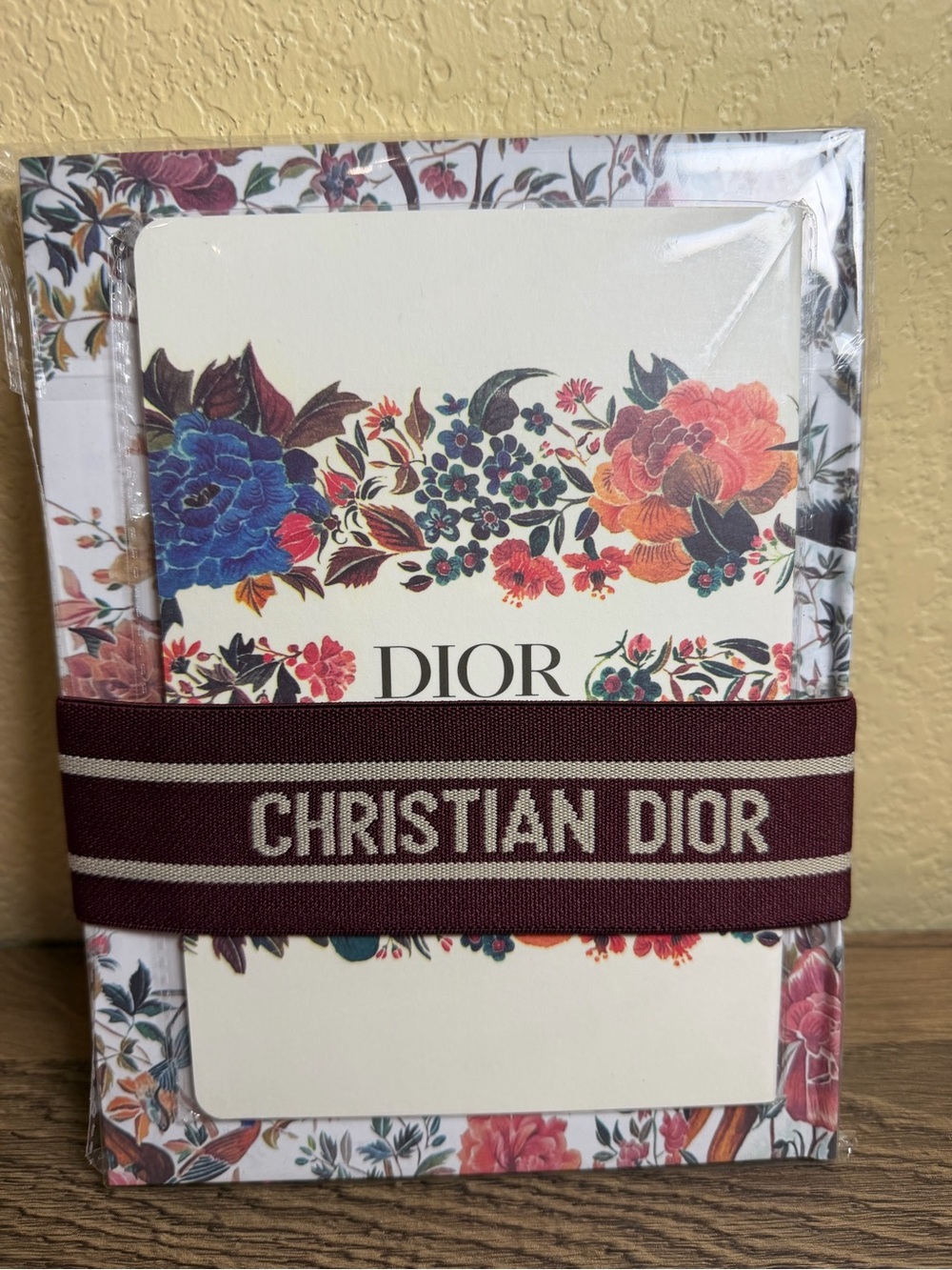 Christian Dior Floral Hardcover Notebook - Multicolor set of 2 with band
